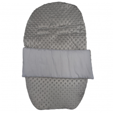 Dimple Velour Padded Car Seat Footmuff: Grey